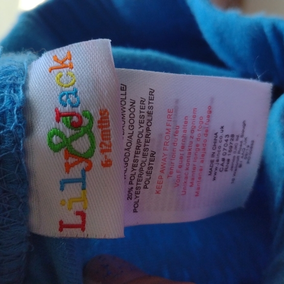 BOGO 6-12M Lily&Jack Blue Zebra Pants - Picture 2 of 3